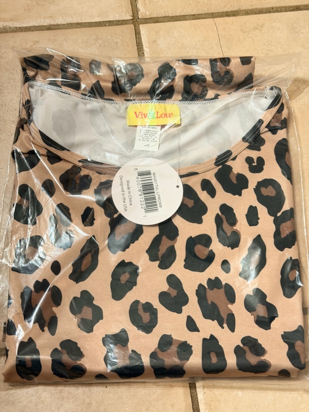NWT Viv & Lou Sleeveless Swim Cover, Leopard Print Dress, Tunic, Cruise cover up - Picture 4 of 5